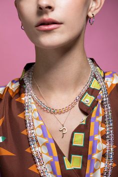 Bea Bongiasca a-z multicolor enamel necklace in yellow gold. 9K Yellow Gold with Enamal Lobster Clasp Closure Made in Italy Bea Bongiasca, Rose Gold Jewellery, Gold C, Gold G, Gold N, Marissa Collections, Enamel Necklaces, Fine Jewels, Rose Gold Jewelry