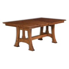 Amish USA Made Handcrafted Cambridge Trestle Table sold by Online Amish Furniture LLC Trestle Table Desk, Amish Kitchen, Handcrafted Dining Table, Trestle Tables, Wood Dining Tables, Dining Tables And Chairs, Trestle Dining Table, Trestle Dining Tables, Made Furniture