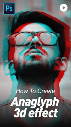 Photo Effects Photoshop, Anaglyph Design, Anaglyph Drawing, Adobe Photoshop Ideas, Photoshop Effects Tutorial, Photoshop Ideas Photo Editing, 4d Dimension