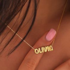 Bubble Name Necklace ,Name Pendant ,Name Jewelry, Christmas gift, Gift for her Jewelry Name, Necklace Name, Name Pendant, Name Necklaces, Bubble Letters, 3d Letters, Jewelry Christmas, Name Jewelry, Personalized Necklace