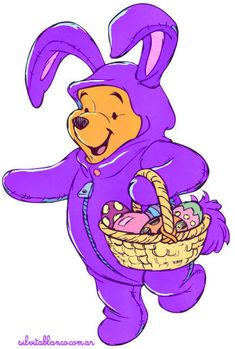 winnie the pooh with an easter basket