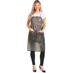 Simply Sheer Salon Apron - Charcoal by Salonchic Salon Apparel, Salon Apron, Salon Aprons, Neck Strap, Tie Backs, Apron, Vinyl, Water, Quick Saves