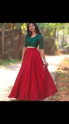 Comment YES to buy ♥️ Plain Crop Top Designs For Lehenga, Skirt And Top Indian Simple, Half Saree For Onam, Skirt Top Indian Outfit, Top And Skirt Indian, Kerala Skirt And Top Designs, Kerala Style Skirt And Top, Skirt And Top Indian, Top And Skirt Outfit