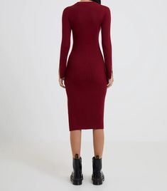 Indulge in luxury with the Alaia Womens Dress In Red Wine. The rich red hue exudes elegance and sophistication, while the expert craftsmanship of Alaia ensures a flawless fit. With a timeless silhouette and impeccable attention to detail, this dress is a must-have for any fashion-forward wardrobe. Red Dress For Fall Gala, Red Dresses For Fall Gala, Sleek Red Dress For Formal Occasions, Sleek Red Dresses For Formal Occasions, Sleek Red Formal Dress, Elegant Red Midi Dress For Gala, Elegant Red Asymmetrical Midi Dress, Elegant Burgundy Midi Dress, Classic Red Midi Dress For Evening