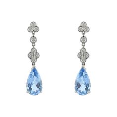 Suna Aquamarine and Diamond Lace Drop Earrings Makeup Designs, All That Glitters, Gems Jewelry, Body Jewellery, Belle Epoque, Vintage Jewellery, White Metal, Luxury Jewelry, Primary Color