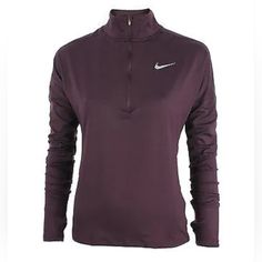 Brand: Nike Style: Dri-Fit Half Zip Running Shirt Color: Burgundy (Purple) Condition: New With Tags. See All Pictures For Details And Measurements. Size: Extra Small -Half Zip Front Closure -Long Sleeves -Thumbholes Nike Purple Sporty Tops, Purple Nike Sporty Top, Nike Sporty Purple Top, Nike Fitted Long Sleeve Tops, Nike Sports Tops In Purple, Nike Purple Tops For Sports, Nike Workout Tops For Fall, Nike Purple Fitted Top, Fitted Nike Purple Tops