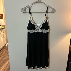 Victoria’s Secret Nightgown, Size Small. New Without Tags, Never Worn. Super Soft! Smoke Free Home. Open To Offers Lace Trim Camisole Nightgown For Sleepover, Camisole Nightgown With Lace Trim For Sleepovers, Lace Trim Camisole Chemise For Sleepover, Victoria's Secret Camisole For Loungewear, Black Spaghetti Strap Sleepwear For Pajama Party, Spaghetti Strap Nightgown With Lace Trim For Sleepovers, Black Summer Nightgown For Pajama Party, Black Nightgown For Sleepover, White Camisole Nightgown For Pajama Party