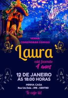 the poster for laura, an animated musical show in spanish with characters from disney's sleeping beauty and the beast