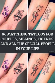 tattoos for couples, siblings, friends and all the special people in your life