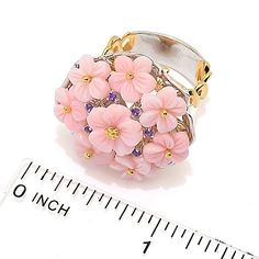 Gems en Vogue
18K Gold Accented
Conch Shell &
Amethyst Flower
Bouquet Ring Bouquet Ring, Amethyst Flower, Feminine Elegance, Mens Gold Jewelry, Italian Jewelry, Conch Shell, White Mark, Pendant Rings, Fashion Sale