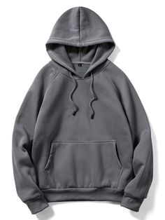 Gray Hoodie Outfit, Dark Grey Hoodie, Grey Hoodie Men, Lined Hoodie, Hoodie Outfit, Drawstring Hoodie, Outfit Casual, Grey Hoodie