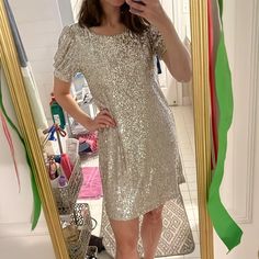 Super Comfy And Stretchy Lined Sequin Dress With Puff Sleeves Perfect For The Upcoming Holiday Season! Dress With Puff Sleeves, Sparkly Dress, Sequin Dress, Puff Sleeves, Puff Sleeve, Holiday Season, Colorful Dresses, Sequin, Cable