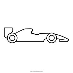 a black and white drawing of a race car