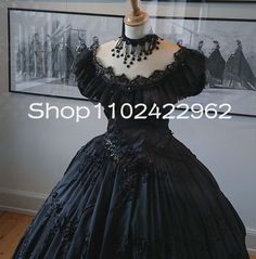 Black Gothic Victorian Princess Prom Dresses Ruffles Neck Lolita Puffy Skirt Bustle Lace-up Corset Prom Dresses Ruffles, Victorian Princess, Dresses Ruffles, Princess Prom Dresses, Puffy Skirt, Gothic Victorian, Victorian Gothic, Ruffle Dress, Ruffles