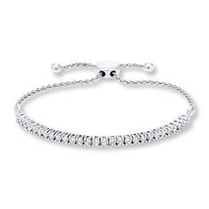 This glittering diamond bolo bracelet makes a perfect gift. Mens Silver Necklace, Silver Rings Handmade