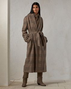 Dejah Embellished Wool Coat Ralph Lauren Plaid, Georgette Dress, Maxi Coat