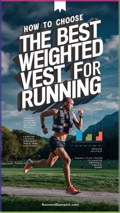 a man running down a road with the words how to choose the best weighted vest for running