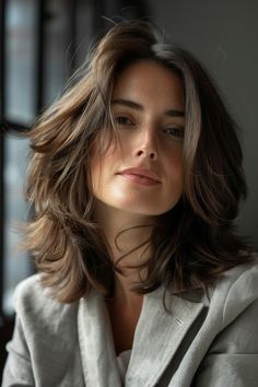 Dark Medium Hair With Layers, Haircuts That Make You Look Older, Narrow Face Haircuts, Short Hairstyle Layers Women, Long Italian Bob, Neck Length Haircut, Model Hair Short, Latest Haircut For Women, Hair Long Bob