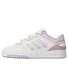 (WMNS) adidas Originals Drop Step Low Wdirectional Shoes 'White Purple' IF2691 Adidas Lace-up Athleisure Sneakers, Adidas Athleisure Lace-up Sneakers, White Skate Shoes With Translucent Outsole For Sports, Adidas Lace-up Sneakers With Logo, Adidas White Skate Shoes With Cushioned Footbed, White Adidas Skate Shoes With Cushioned Footbed, White Lace-up Adidas Logo Sneakers, Adidas Logo Lace-up Synthetic Sneakers, White Adidas Lace-up Running Shoes