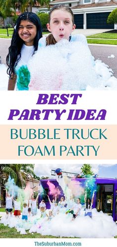 the best party idea for bubble truck foam party