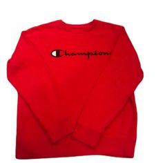 Champion Logo Sweatshirt Condition: Pre-Owned, Good Size: Large Color: Red With Black Champion Logo ** Smoke And Pet Free Home! ** I Will Entertain All Reasonable Offers. Please Note All Items Are Authentic From My Personal Collection (Pre-Owned) Or That I Bought From An Authorized Dealer But Never Used. I'm Going Through Several Stored Items And Will Be Listing Daily! Please Let Me Know If You Have Any Questions! I Will Combine Shipping If Possible. Thank You! Red Long Sleeve T-shirt With Logo Print, Red Logo Print Sweatshirt For Fall, Fall Red Sweatshirt With Logo Print, Red Letter Print Top For Winter, University Red Letter Print Tops For Winter, Champion Pullover, Camo Girl, Champion Sweatshirt, Champion Hoodie