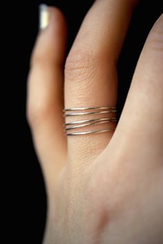 Smooth Sterling Silver Stack rings silver stacking by hannahnaomi Delicate Stackable Sterling Silver Midi Rings, Nickel-free Silver Minimalist Stackable Rings, Minimalist Nickel-free Silver Stackable Rings, Delicate Stackable Sterling Silver Rings, Minimalist Stackable Rings, Silver Delicate Open Stackable Rings, Silver Stacked Midi Rings As A Gift, Minimalist Nickel-free White Gold Stackable Rings, Delicate Everyday Silver Midi Rings