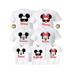 Mickey & Minnie Custom Name Disney Face T Shirts Family Matching Mickey Mouse Tops For Disney Trips, Family Matching Tops With Cartoon Print For Disney Trips, Family Matching Cotton T-shirt For Disney Fan Events, Family Matching Cotton T-shirts For Disney Trips, Family Matching White Tops For Disney Trips, Family Matching Cotton T-shirt For Vacations, Family Matching Graphic Print Tops For Disney Fan Events, Family Matching Graphic T-shirt For Disney Fan Events, Family Matching Graphic T-shirt For Disney Trips