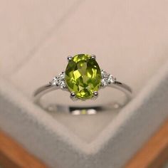 ad eBay - 5A highest quality diamond cut Cubic Zirconia (CZs). Gold can be 10k, 14k, 18k, Platinum also available, Sterling silver available. Diamond Weight - 0.30 Carat. Stone Type - Natural. Gemstone Type - Natural (Heated &Treated). Peridot Engagement Rings, Green Gemstone Ring, London Blue Topaz Ring, August Birthstone, Peridot Ring, Three Stone Engagement Rings, August Birth Stone, 14k White Gold Ring, Green Gemstones