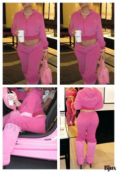 Bjux - Chic Sweatshirt and Pants Ensemble for Women Fitted Cotton Tracksuit For Spring, Pink Winter Sweatpants For Leisure, Casual Fitted Tracksuit For Loungewear, Pink Cotton Tracksuit For Leisure, Casual Pink Cotton Pant Set, Pink Trendy Winter Tracksuit, Trendy Fitted Tracksuit For Loungewear, Trendy Pink Tracksuit For Loungewear, Pink Trendy Tracksuit For Loungewear