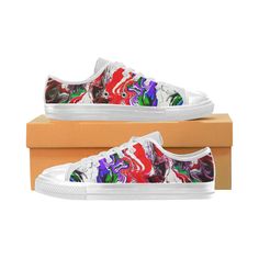 Colorful & Unique Wearable Art Canvas Sneakers Tie Shoes