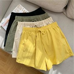 Casual Linen Shorts Women Gym Workout Shorts Cotton Short Pants High Waisted Bla Women Gym Workout, Linen Shorts Women, Short Noir, Gym Workouts Women, Womens Black Shorts, Pants High Waisted, Cotton Linen Pants, Shorts Cotton, Women Shorts