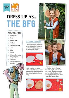 a brochure with pictures of children dressed up as the b f g