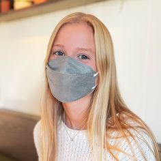 USA Teen Young Woman wearing small grey breatheTeq KN95 gray respirator face mask from Canada Nose Strips, 3d Shape, Pressure Points, Mask Making, The Next Generation, Top Pick, Emphasis, Next Generation, Face Mask