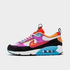 Women's Nike Air Max 90 Futura Casual Shoes| Finish Line Nike Airmax Outfit Women, Colorful Gym Shoes, Nike Air Max 90 Women Outfit, Neon Nikes, Colorful Sneakers Women, Funky Sneakers, Womens Nikes, Nike Women Shoes, Nike Air Max 90 Futura