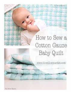 how to sew a cotton gauze baby quilt with instructions for beginner sewing