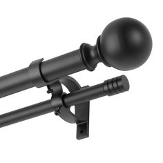 an image of a black curtain rod and ball