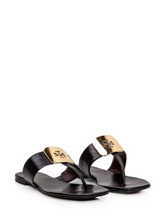 Outside: 100% Leather Lining: 100% Leather Sole: 100% Leather American Fashion Designers, Leather Sandals Flat, Black Leather Sandals, Top Designer Brands, Sneaker Wedge, High End Fashion, Leather Flats, Manolo Blahnik, Flat Sandals