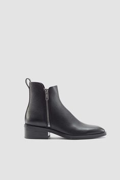 Alexa 40MM Boot-black #0 Modern Leather Moto Boots With Zipper, Modern Business Boots With Zipper Closure, Perfect Pant, Boot Bag, Designer Clothes For Men, 3.1 Phillip Lim, Heeled Loafers, Phillip Lim, Nice Shoes