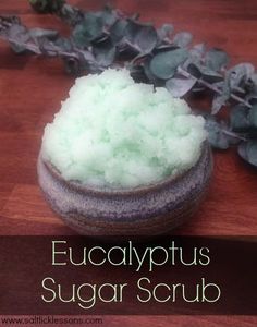 21 Homemade Sugar Scrub Recipes (Great for Gifts!!) - The Nourished Life  #18 Ecalyptus Homemade Sugar Scrub Recipes, Săpunuri Handmade, Body Scrub Recipe, Newborn Feeding