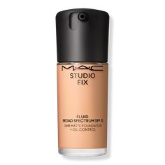 Studio Fix Fluid SPF15 24HR Matte Foundation + Oil Control - STUDIO FIX FL SPF 15 MAT RE-MASTERED N6Benefits24-hour, color-true wearWaterproof foundationTransfer-, sweat- and humidity-resistantDoes not cause acne and does not clog poresSPF 15 for broad spectrum protection against UV raysSuitable for sensitive skinNon-cakey coverageNon-creasingFragrance freeFree from animal-derived ingredientsRecyclable glass bottle96% said it left skin feeling breathable*91% said studio fix left skin looking nat Mac Foundation, Mac Studio Fix Fluid, Beauty App, Mac Studio Fix, Mac Studio, Studio Fix, Skin Prep, Matte Foundation, Luxury Makeup