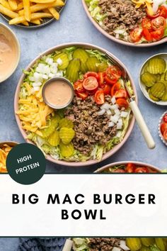 the big mac burger bowl is ready to be eaten