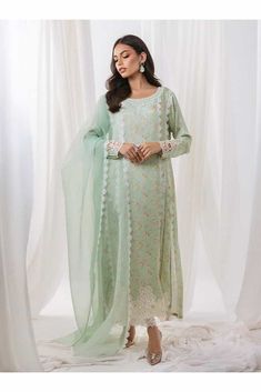 ZIKAR | SUMMER EDIT | ZAINAB CHOTTANI in UK USA UAE online kapraye.com Elegant Lawn Suit With Intricate Embroidery For Spring, Summer Lawn Suit In Pista Green With Dupatta, Pista Green Floral Print Sets For Spring, Summer Pista Green Lawn Suit With Dupatta, Pista Green Lawn Suit For Summer Wedding, Summer Wedding Lawn Suit In Pista Green, Elegant Summer Lawn Suit With Resham Embroidery, Elegant Pista Green Dress For Spring, Elegant Green Sets For Summer