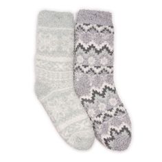 Stay warm when chilly temps arrive with MUK LUKS Women's 2-Pair Cabin Socks. These sweet knits pair with ultra-soft faux fur to create a warm, comfortable sock you won't want to take off. Machine wash cold. Non-Chlorine bleach when needed. Dry flat. Non-Skid PVC Dot Sole 100% Acrylic Knit, 100% Polyester Faux Fur Lining 2 Pair Pack Available in Women's US Sizes S/M (5-7) and L/XL (8-10) Cabin Socks, Comfortable Socks, Cozy Cabin, Slipper Socks, Sherpa Lined, Womens Slippers, Stay Warm, Faux Fur, Cabin