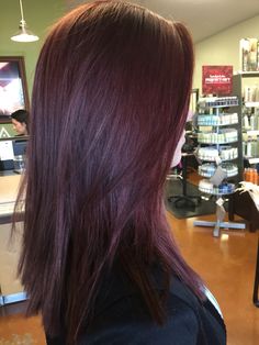 Gorg eggplant purple #shanynwilliams Aubergine Hair Color, Eggplant Colored Hair, Eggplant Hair, Hair Color Plum, Hair Highlights And Lowlights, Burgundy Hair