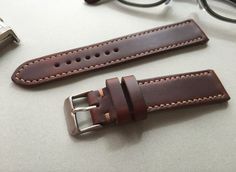 Handmade Chocolate brown Horween Chromexcel watch band in 18mm, 19mm, 20mm, 21mm, 22mm Handmade Brown Watch Accessories For Everyday Use, Brown Handmade Adjustable Watch Band, Handmade Adjustable Brown Watch Band, Adjustable Handmade Brown Watch Bands, Classic Handmade Brown Watch Accessories, Handmade Adjustable Brown Watch Accessories, Custom Handmade Brown Watch Bands, Horween Chromexcel, Handmade Chocolates