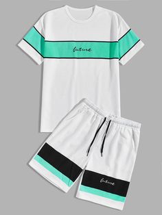 Fashion Confidence, Boys Shirts Pattern, Preppy Shorts, Mens Clothing Brands, Color Block Tee, Mens Outfit Inspiration