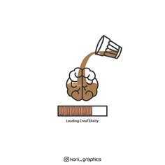 an image of a person pouring something into a cup with the words, loading creatively