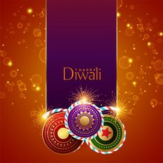 diwali festival background with colorful balls and sparkles