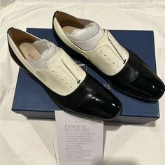 Brand New, In Original Box, Purchased In Bloomingdales Elegant White Flat Heel Dress Shoes, Elegant White Closed Toe Dress Shoes, Classic White Dress Shoes For Party, White Almond Toe Dress Shoes For Party, Tan Platform Sandals, Strappy Platform Heels, Black Patent Pumps, Pointy Heels, Platform Heels Boots