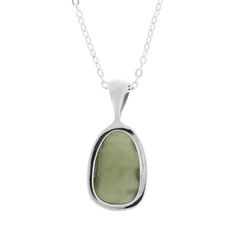 Behold the intergalactic beauty of this stunningly out-of-this-world moldavite pendant necklace! It's like nothing you've ever seen before: a rough green stone set in sterling silver and crafted with care, this unique gift is sure to add a spark of space and science to any outfit. Take a cosmic journey with this one-of-a-kind treasure! In stock and ships in 1-3 business days. DETAILS OF THE PENDANTStone: Green MoldaviteMetal: Sterling SilverSize/Shape (varies): Approx. 7-9 mm x 5-10 mm DETAILS O Beauty Of Space, Meteorite Necklace, Moldavite Pendant, Moldavite Stone, Traditional Engagement Rings, Bone Necklace, Diamond Fashion Rings, Diamond Gift, Gauged Earrings